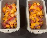 A picture of step 1 of Peach (any fruit) cobbler air fryer.