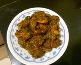 A picture of step 8 of Prawn ghee roast.