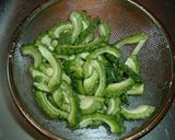 A picture of step 1 of Goya Champuruu - Okinawan Bitter Melon Stir-Fry with Somen Noodles.