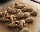 A picture of step 9 of Pizza-Bacon Pain d'Epi & Sausage Pain d'Epi.