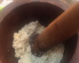 A picture of step 2 of Pounded yam and egusi soup.