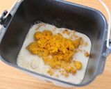 A picture of step 2 of Raisin Bread with 50% Kabocha Squash.