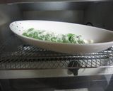 A picture of step 7 of Easy Sugar Snap Peas Baked in the Toaster Oven.