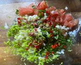 A picture of step 2 of Bibury Trout Ceviche.