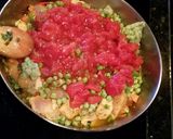 A picture of step 3 of Keto chicken pie.