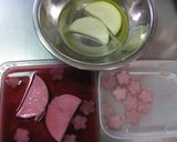 A picture of step 4 of Oshizushi (Pressed Sushi) for Hina Matsuri (Doll's Festival).