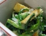 A picture of step 7 of Blanched Scallions and Aburaage in a Miso-Vinegar Sauce (Nuta).