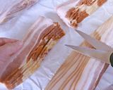 A picture of step 1 of Bacon Weave.