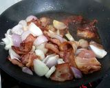 A picture of step 1 of Spicy Bacon /Sambal Bacon.