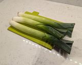 A picture of step 1 of Cheesy Leek Soup.