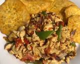 Fried sweet potatoes with scrambled eggs #sweetpotatoes recipe step 2 photo
