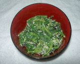A picture of step 3 of Spinach and Shirasu Tossed with Mayonnaise Ginger Sauce.
