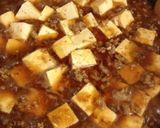 A picture of step 4 of Mapo Doufu.