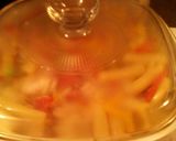 A picture of step 6 of Sunshine's chicken,ziti casserole.
