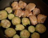 A picture of step 2 of A Harmony of Chicken, Aubergine and Tomato.