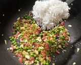 A picture of step 4 of Chinese rice.