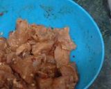 A picture of step 1 of Chicken Chilli 😋With garlic Rice.