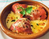 Foto del paso 8 de la receta Piquillos rellenos de Carne con bechamel y queso gratinado