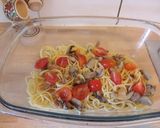 Hús gombócos paradicsomos spagetti Sütőben 🍝 recept fázis 5 fotója