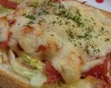 A picture of step 6 of Hot Dog on Toast.
