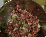 A picture of step 2 of Spaghetti with meat balls.