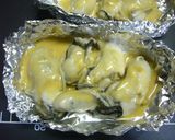 A picture of step 4 of Foil-Baked Oysters with Miso-Mayonnaise.