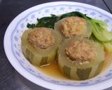 A picture of step 14 of Simmered Green or White Winter Melons, Cabbage Roll-style.