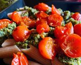 Foto del paso 5 de la receta: Pasta integral con pesto de anacardos y cherrys