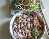 Hình bước làm 4 của món Mì mực sữa.🐙