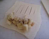 A picture of step 4 of Caramel Banana Pie with Frozen Puff Pastry Sheets.