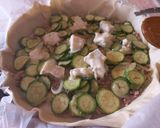 Foto del passaggio 4 della ricetta Torta salata con tonno zucchine e gorgonzola