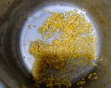 A picture of step 1 of Moong dal tomato carrot soup.