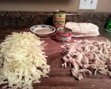 A picture of step 1 of Green Chile Chicken Enchiladas.