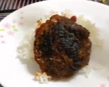 A picture of step 3 of Pork Sirloin Steak With Tomato Pasta Sauce On Rice.