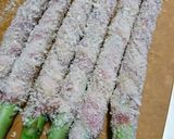 A picture of step 3 of Deep Fried Pork Roll Asparagus.