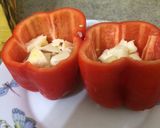 Foto del paso 1 de la receta: Morrones rellenos con jamón y mozzarella