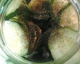 A picture of step 2 of Dark pickles.