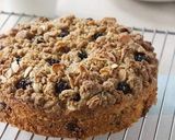 A picture of step 11 of Apple & Blackberry Crumble Cake.