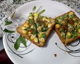 A picture of step 3 of Delicious Cheese chilli Toast on tawa.