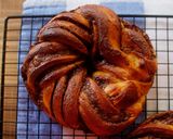 A picture of step 14 of The Sweet Smell of Cinnamon Rolls (Cinnamon Swirl Bread).