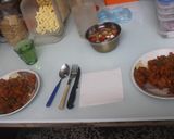 Foto del paso 6 de la receta Migas de supermercado, enriquecida con tocino curado, espárragos y tomate