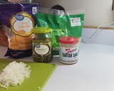 A picture of step 1 of Tortilla Burgers.