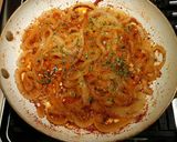 A picture of step 7 of Mike's German Brats Sourkraut & Carmelized Onions.
