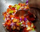 A picture of step 1 of Mango salsa.