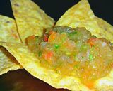 A picture of step 4 of Mike's Authentic Mexican Salsa.