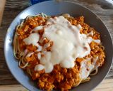 Foto del paso 8 de la receta Espaguetis a la boloñesa con mozzarella