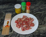 Foto del paso 1 de la receta: Pinchos de pavo a la parrilla
