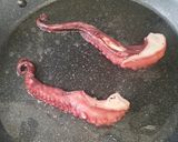 A picture of step 2 of Octopus and Jumbo Shrimp Paella.