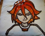 A picture of step 9 of Game Character Cake: Inazuma Eleven's Motoyama Hiroto.