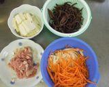 A picture of step 1 of Easy Authentic Taiwanese Hot & Sour Soup.
